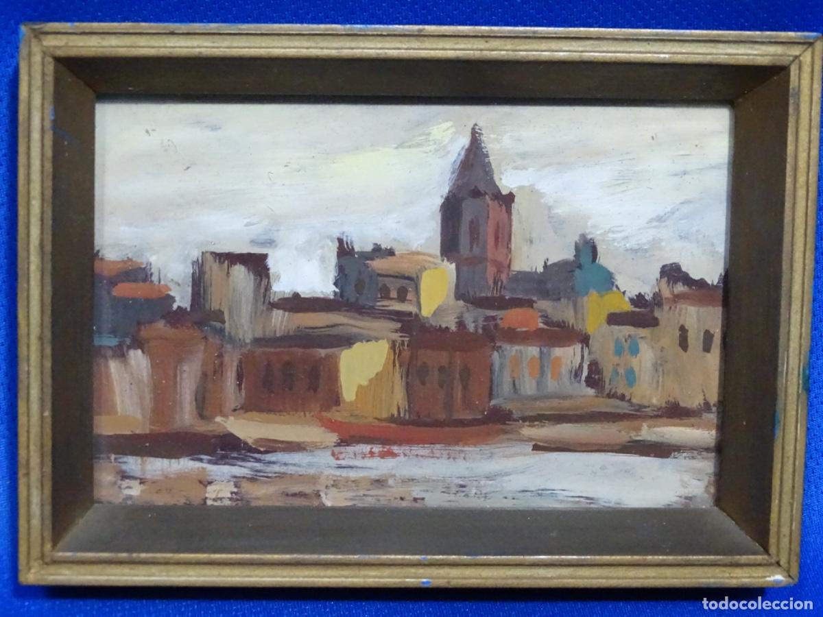 Arte: &Oacute;LEO SOBRE TABLEX ANONIMO. L&rsquo;ALGUER (CERDE&Ntilde;A) 1970. DOMINIO DE LA LUZ.