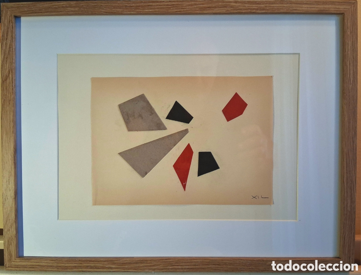 Art: Manolo Gil P&eacute;rez (Valencia 1925-1957) collage/Oteiza (15 x 21) 1956-57