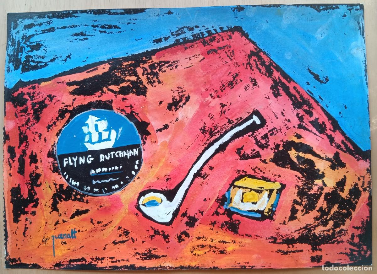 Arte: JOAN QUERALT DE QUADRAS - &Oacute;LEO SOBRE CARTULINA 45 X 32,5 - A&Ntilde;O 1987 - TABAC HOLAND&Egrave;S.