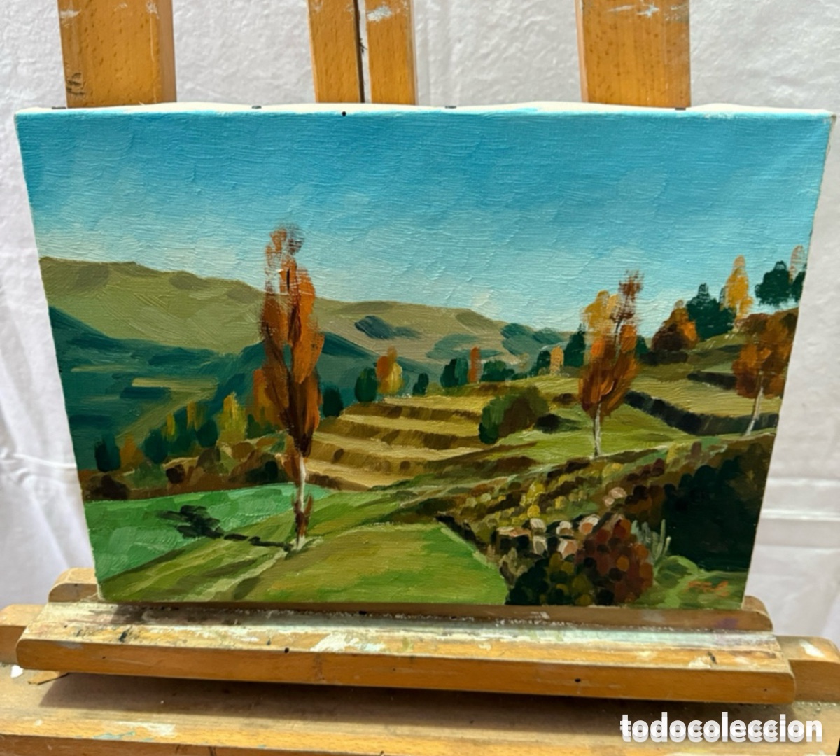 Art: Posible Francisco Su&ntilde;er (1925-1991) - Sant Antoni - paisaje catal&aacute;n .&oacute;leo sobre lienzo ,firmado 1980