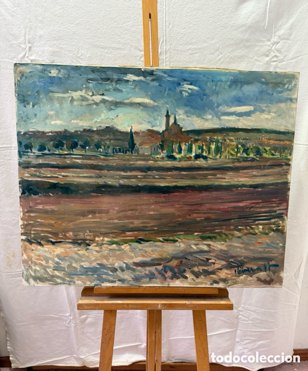 Art: Jaume Queralt. Gran paisaje catal&aacute;n. &Oacute;leo sobre lienzo firmado. Gran formato (80 x 65 cm).