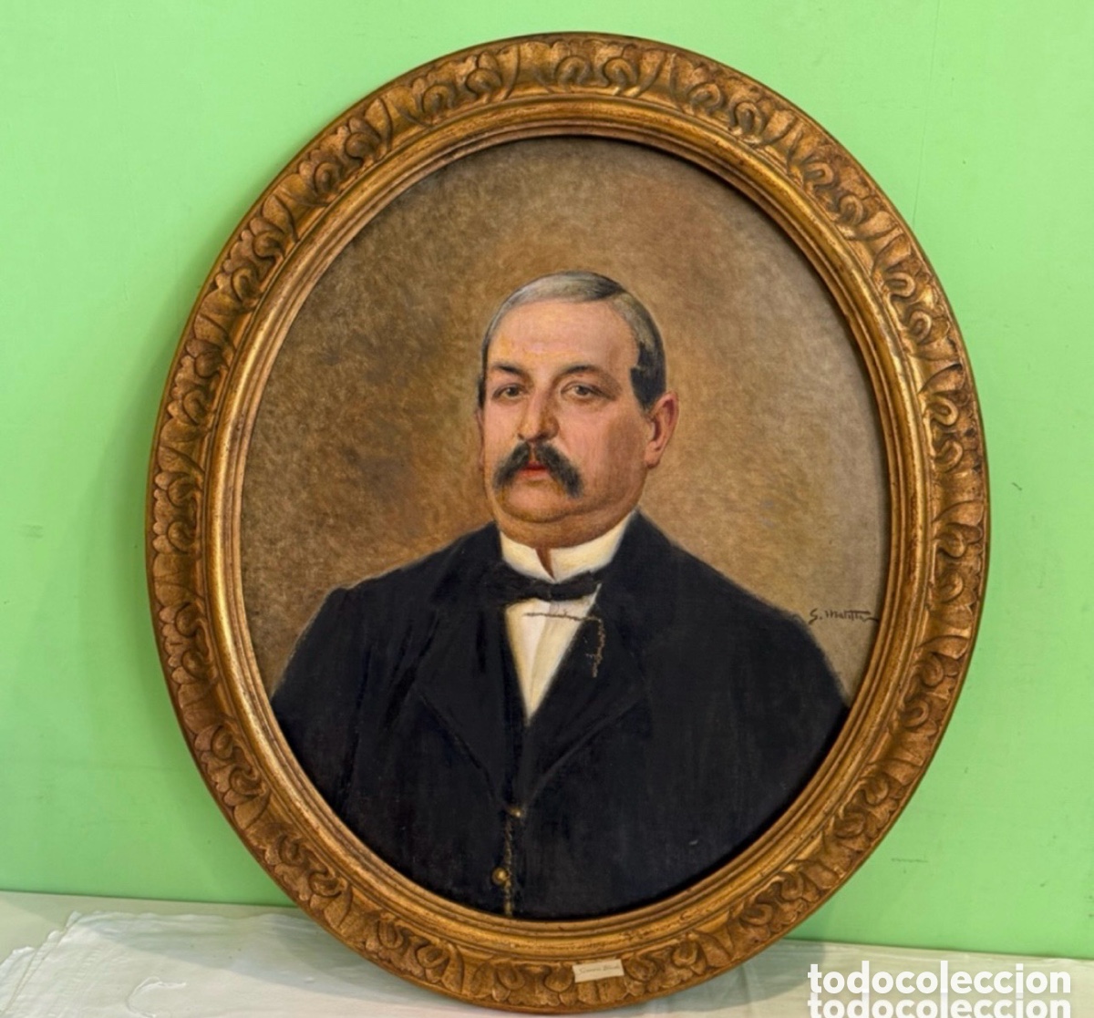 Arte: Segundo Matilla Marina (1862-1937) - Retrato masculino.simon Bach.&rdquo; - &Oacute;leo sobre lienzo firmado