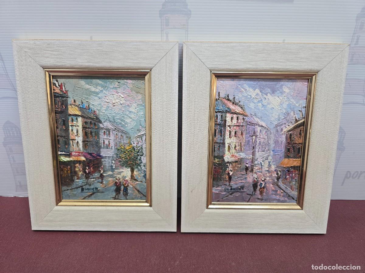Arte: 2 pinturas sobre lienzo Caroline Burnett enmarcadas