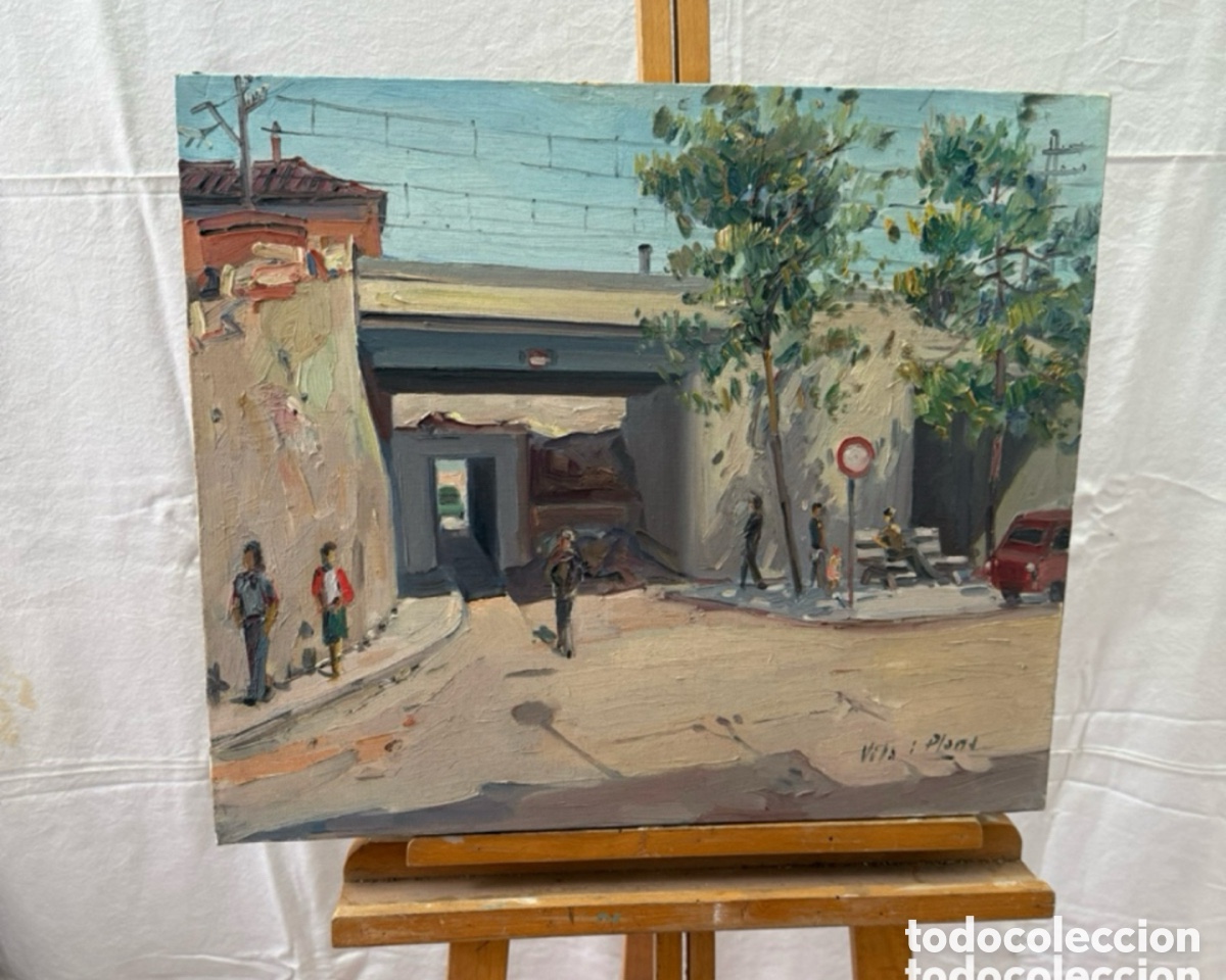 Art: Luis Vila Plana (1921-1992) El pas del carrer Turull Sabadell, &oacute;leo sobre lienzo firmado.