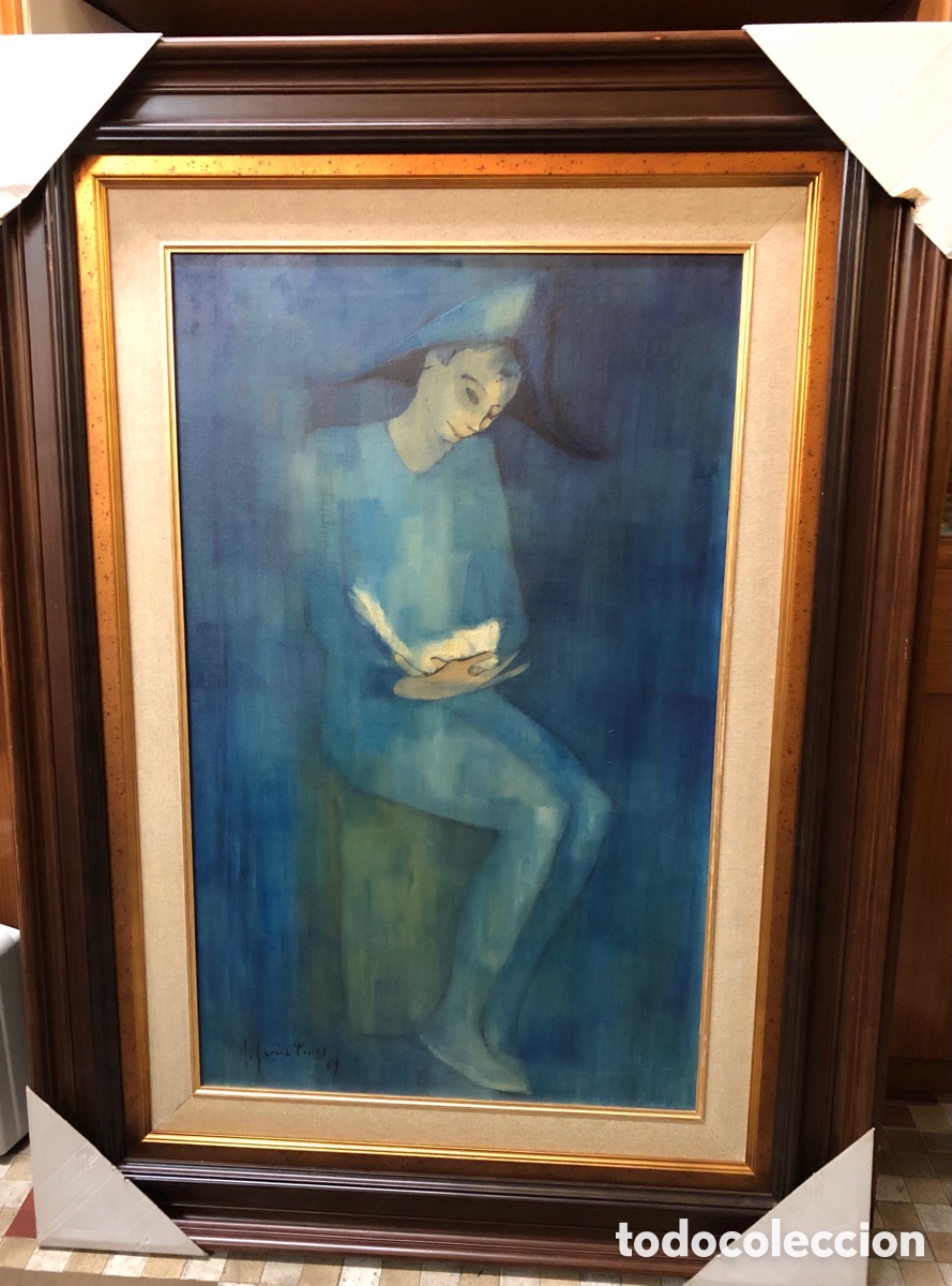 Arte: Arlequin .Jos&eacute; Garc&iacute;a Torres (1934-?),1969 oleo /lienzo medidas 80x50 con marco 111x81
