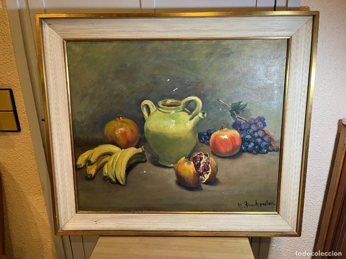 Arte: &Oacute;leo bodeg&oacute;n Maria von Finckenstein naturaleza muerta vintage cuadro firmado arte canadiense