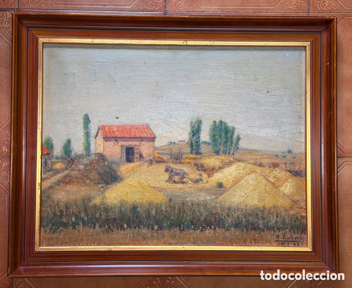 Arte: Pintura al &Oacute;leo Enmarcada. Cuberos