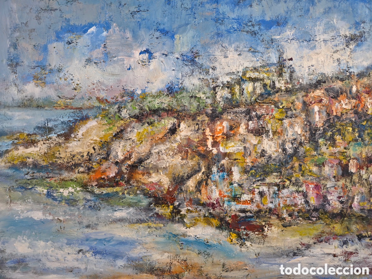 Arte: Paisaje Costa Francia por Jose Alguer&oacute; (1926)