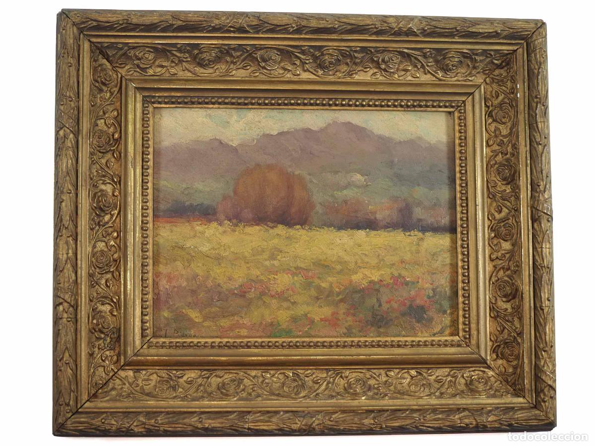 Arte: Pintura Antigua Paisaje de &rdquo;Josep Berga i Boix&rdquo; Oleo Sobre Tabla- del 1900-Firmada
