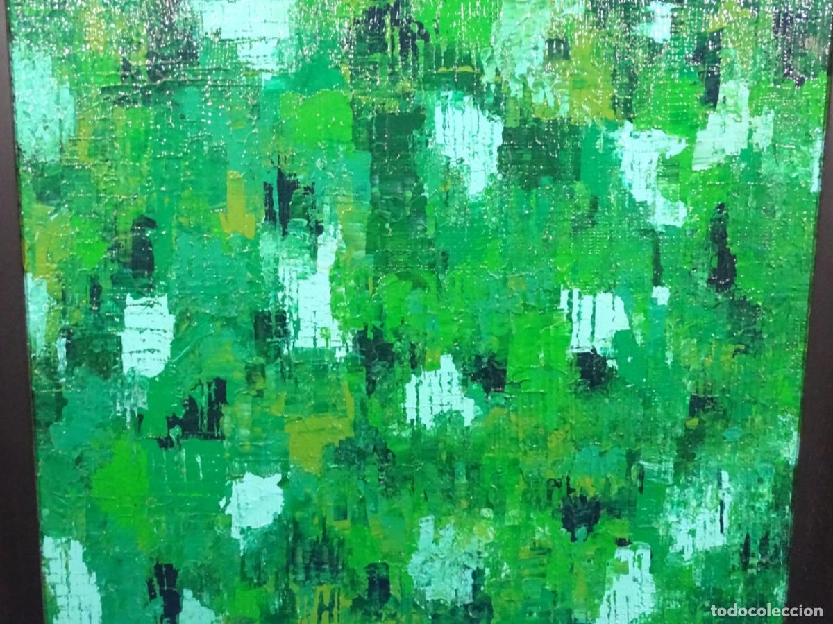 Arte: GRAN OLEO SOBRE TABLA ANONIMO. VERDES.
