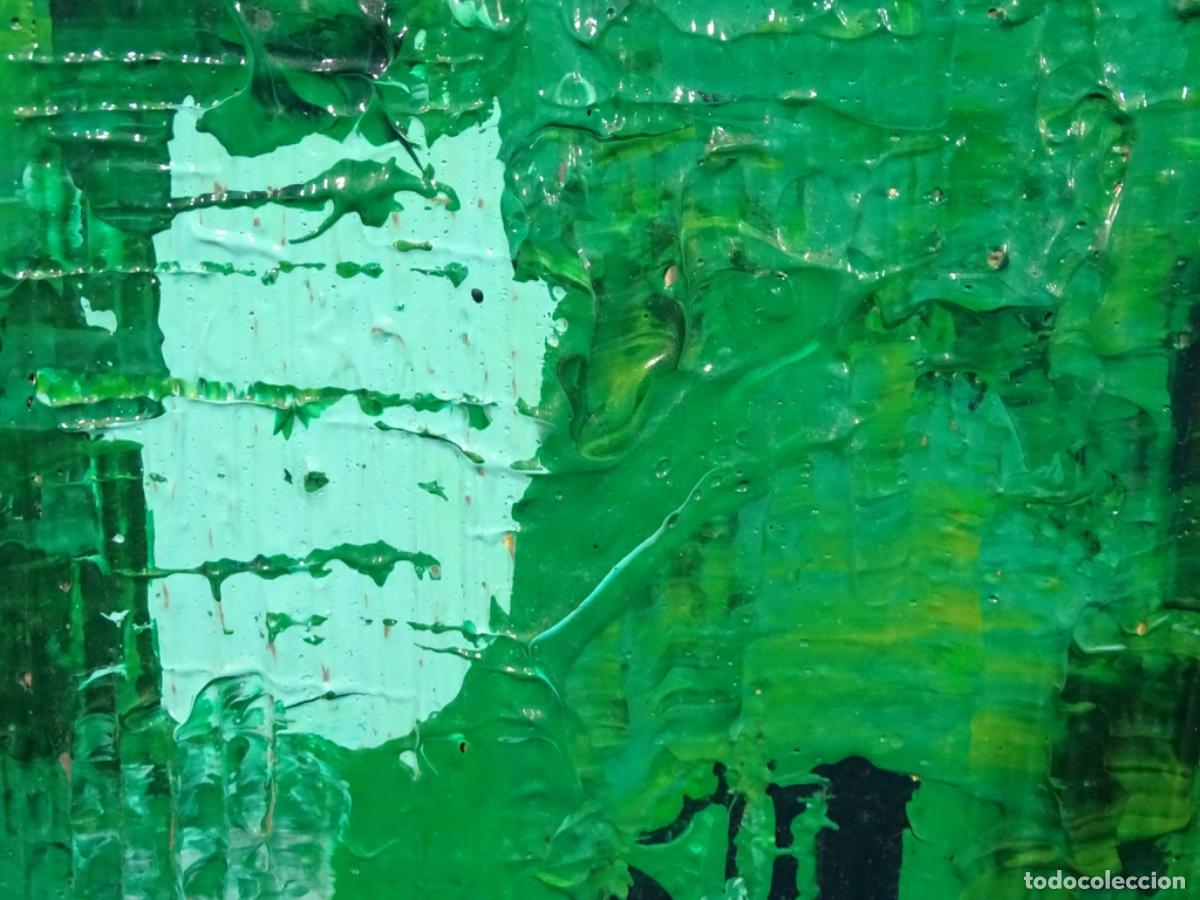 Arte: GRAN OLEO SOBRE TABLA ANONIMO. VERDES. - Foto 7