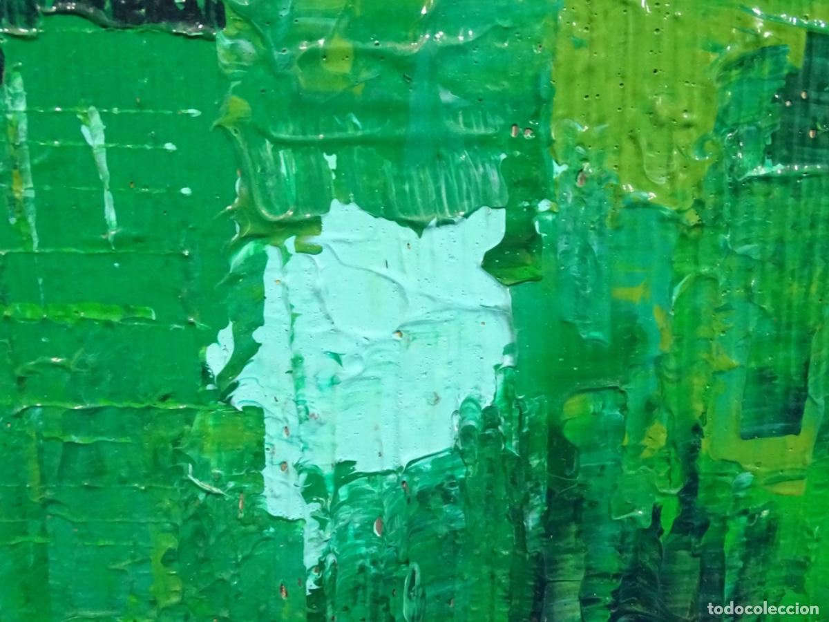 Arte: GRAN OLEO SOBRE TABLA ANONIMO. VERDES. - Foto 8