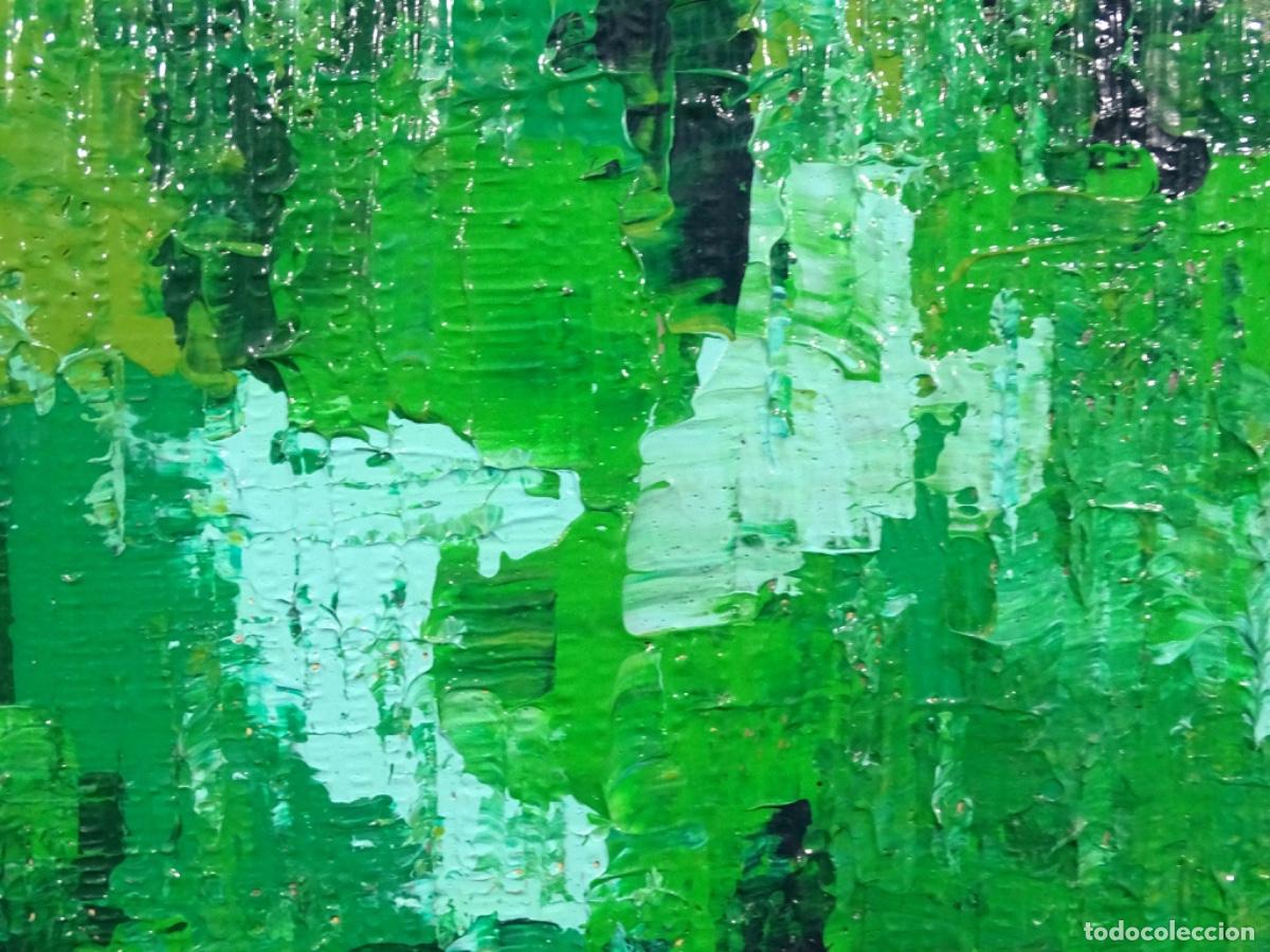 Arte: GRAN OLEO SOBRE TABLA ANONIMO. VERDES. - Foto 12