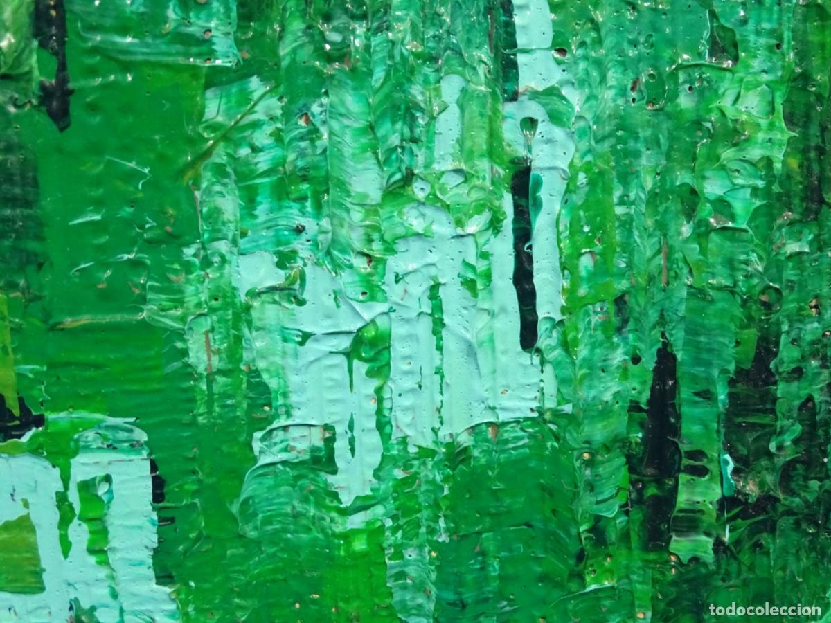 Arte: GRAN OLEO SOBRE TABLA ANONIMO. VERDES. - Foto 13