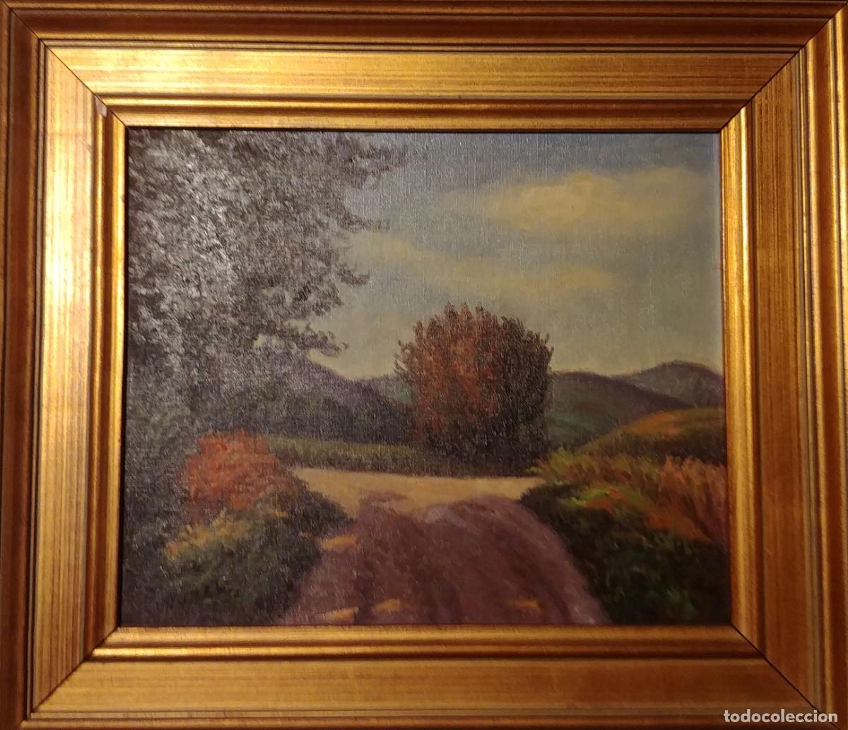 Arte: &Oacute;leo sobre lienzo paisaje crepuscular