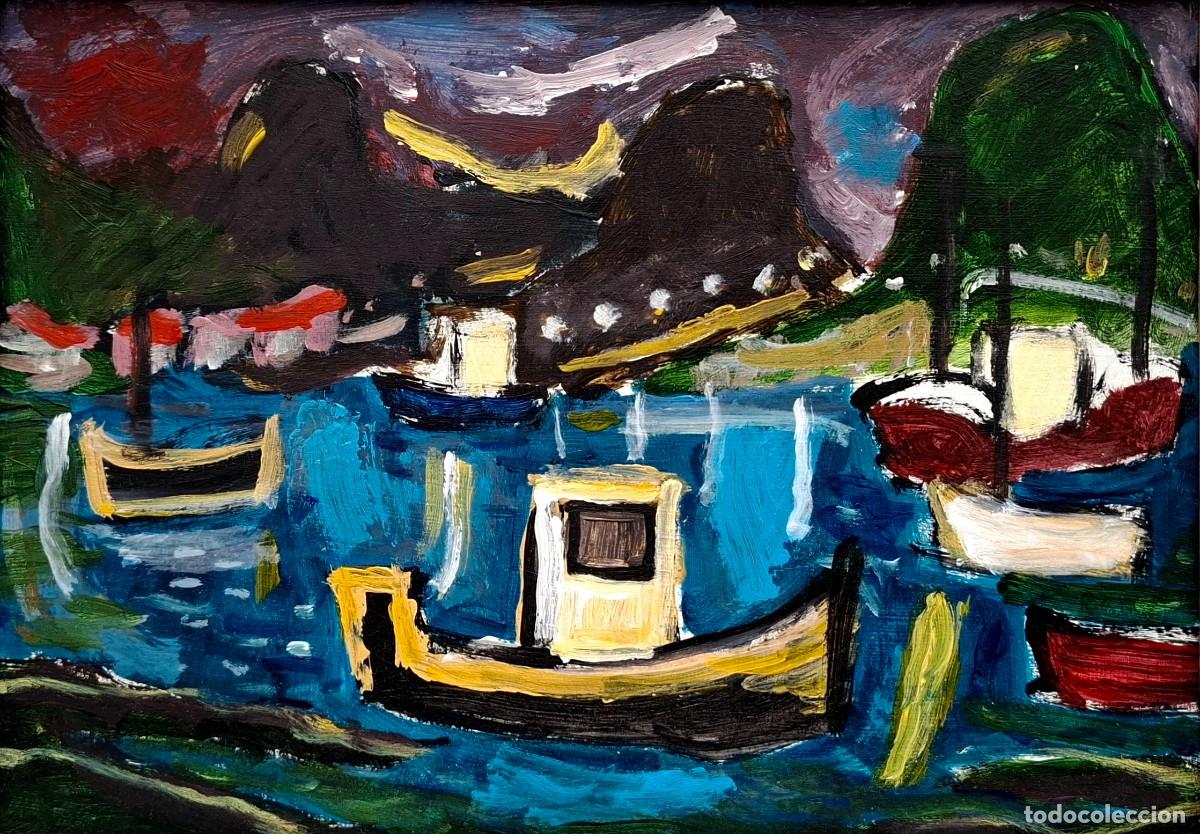 Art: Bidasoa puerto nocturno
