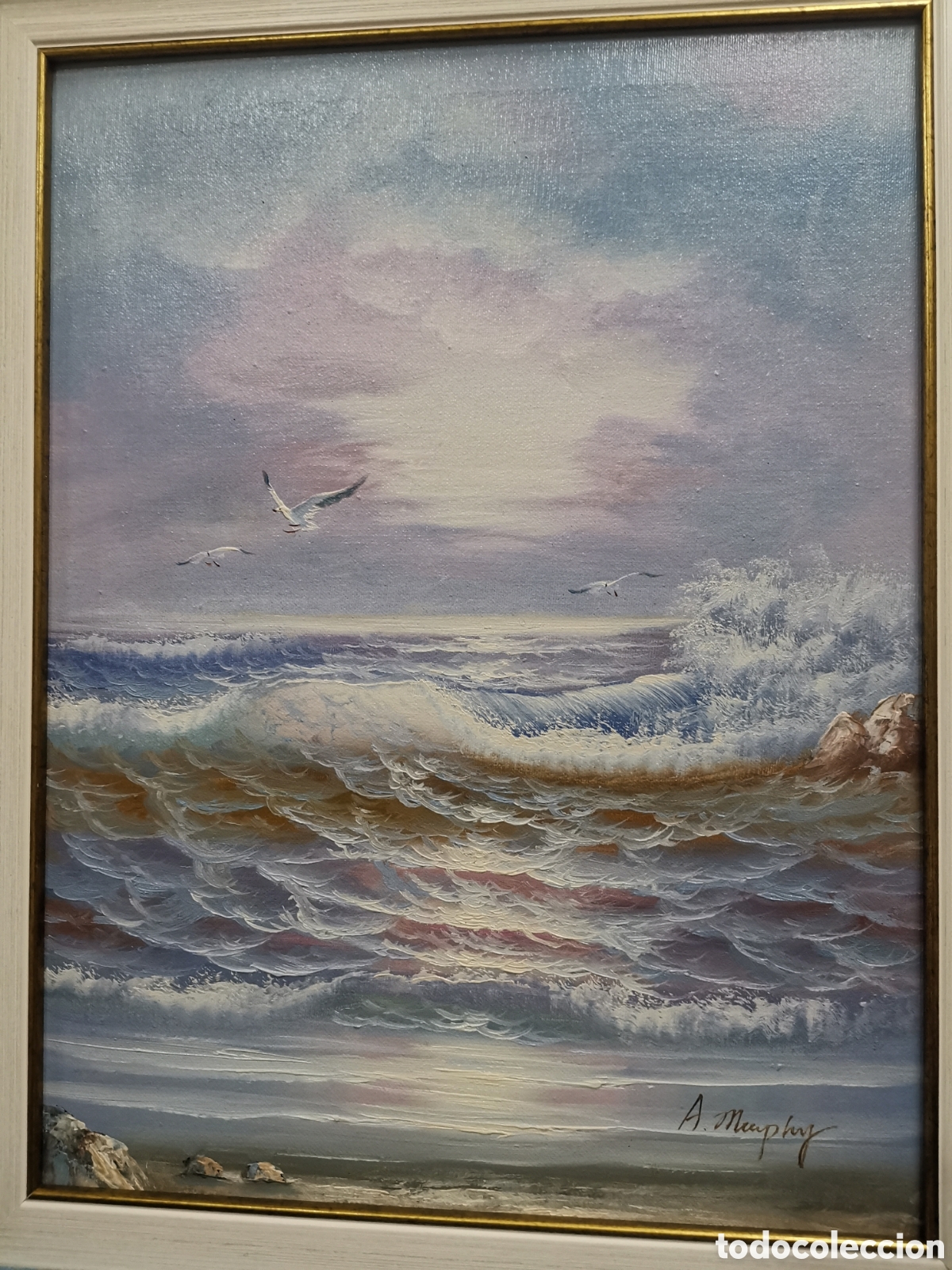Kunst: PRECIOSA MARINA &Oacute;LEO SOBRE LIENZO DEL AUTOR A.MURPHY