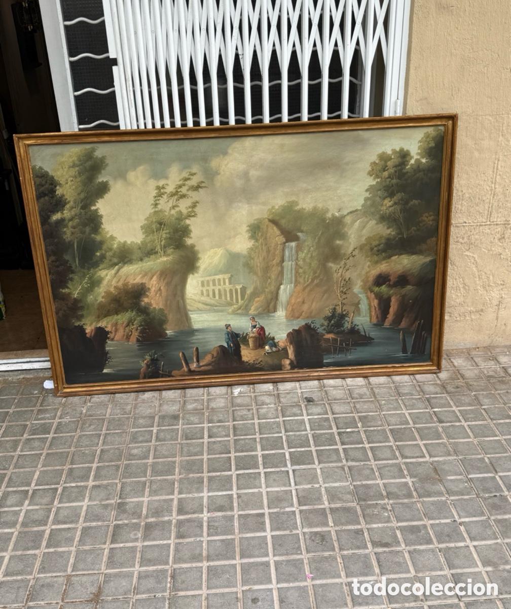 Arte: Gran &Oacute;leo Sobre Lienzo Paisaje Cl&aacute;sico Firmado Gran Formato 167x110 cm