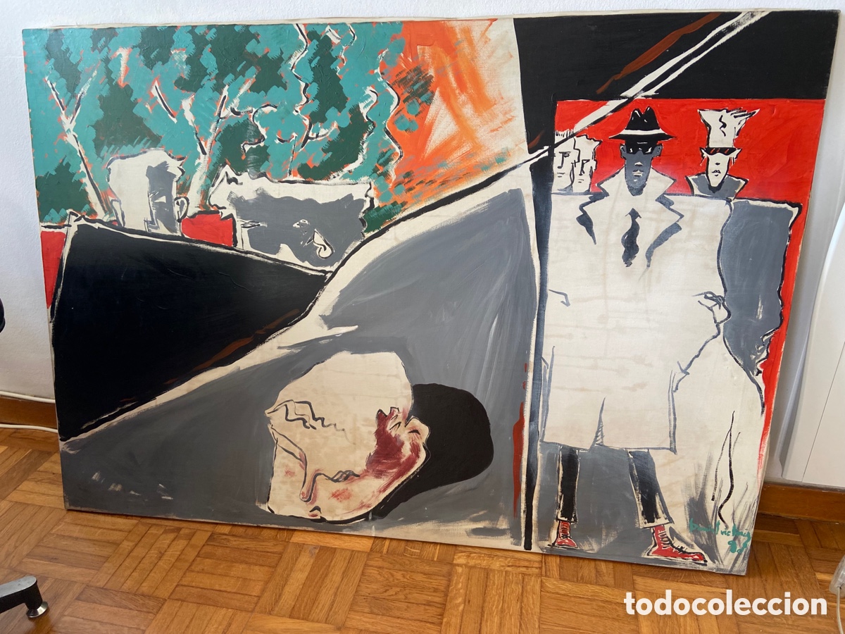 Art: Oleo sobre lienzo Daniel Victoria 1990 Datado y firmado