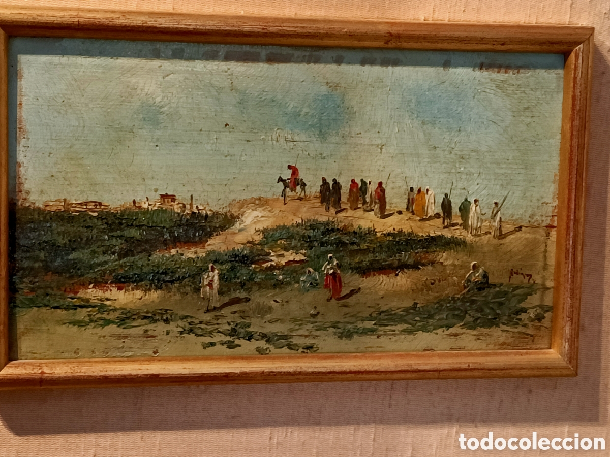 Arte: Oleo sobre tabla, firmado Ayll&oacute;n, S. XIX.