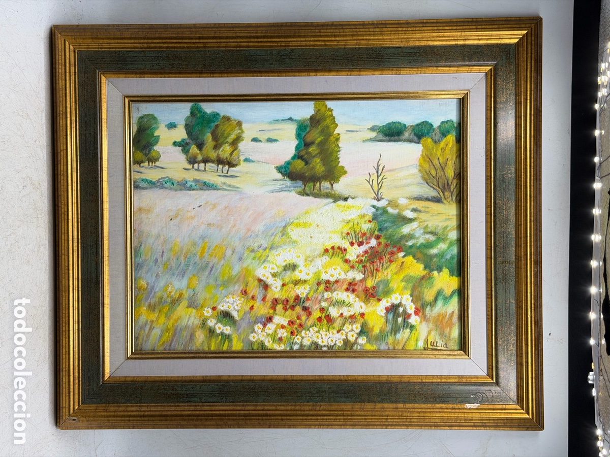 Arte: Pintura Paisaje al &Oacute;leo Enmarcado