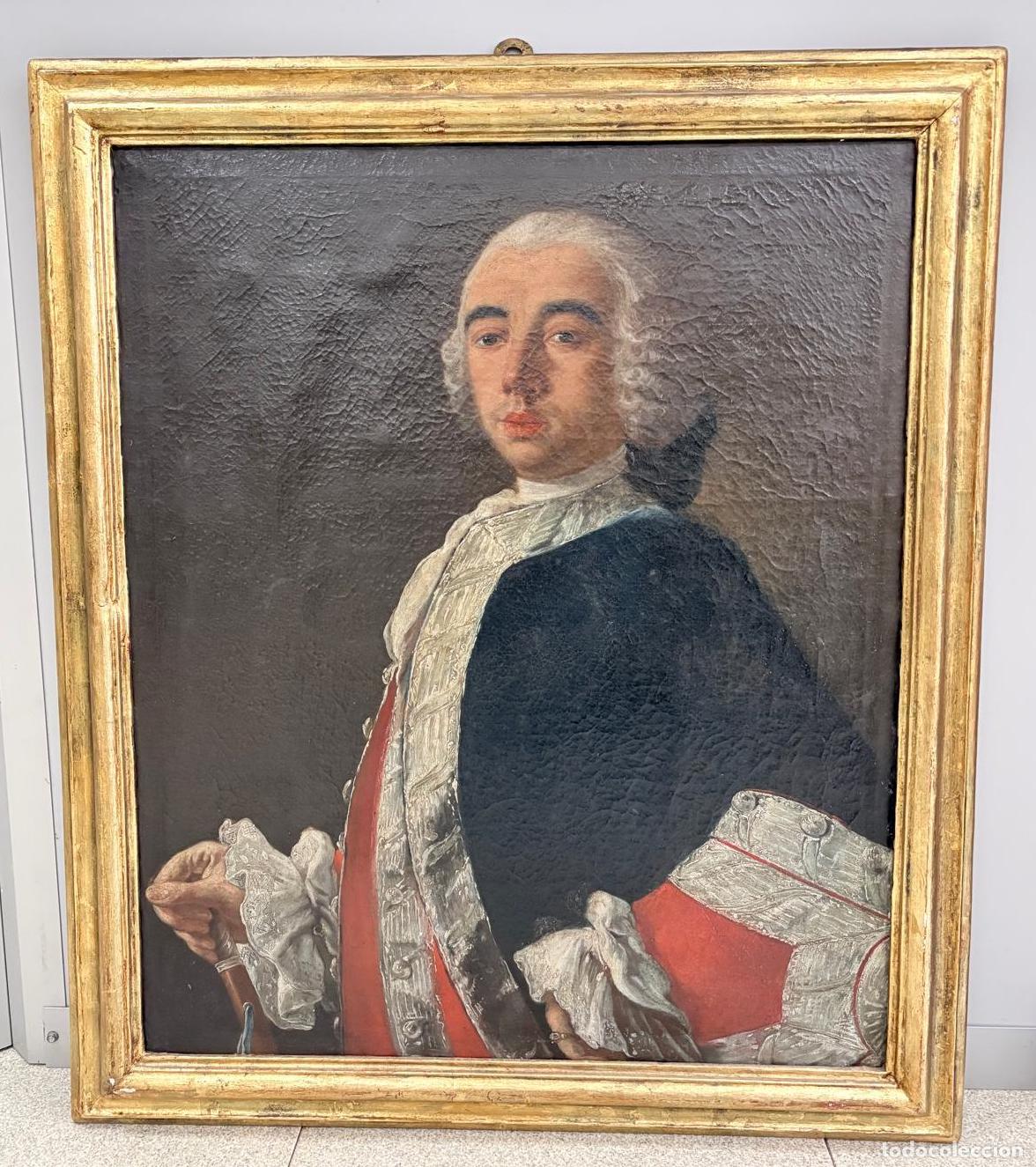 Arte: RETRATO DE CABALLERO DE LA NOBLEZA EUROPEA. ESCUELA BARROCA. SIGLO XVIII
