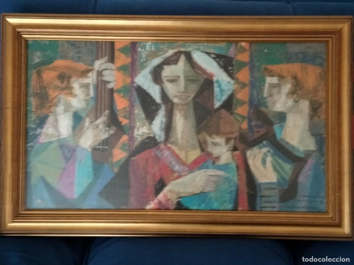 Arte: Precioso cuadro dedicado del ilustrador MIGUEL FLORES de 1958. OPORTUNIDAD &Uacute;NICA.