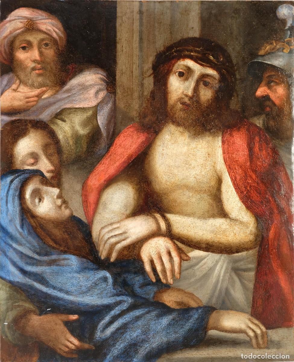Arte: &Oacute;LEO SOBRE COBRE ECE HOMO ESCUELA ITALIANA SIGLO XVII