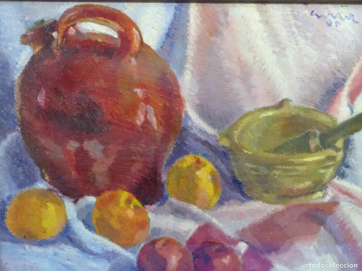 Arte: &Oacute;LEO SOBRE TELA FIRMA ILEGIBLE. 1941 ? BODEGON. ESCUELA CATALANA.