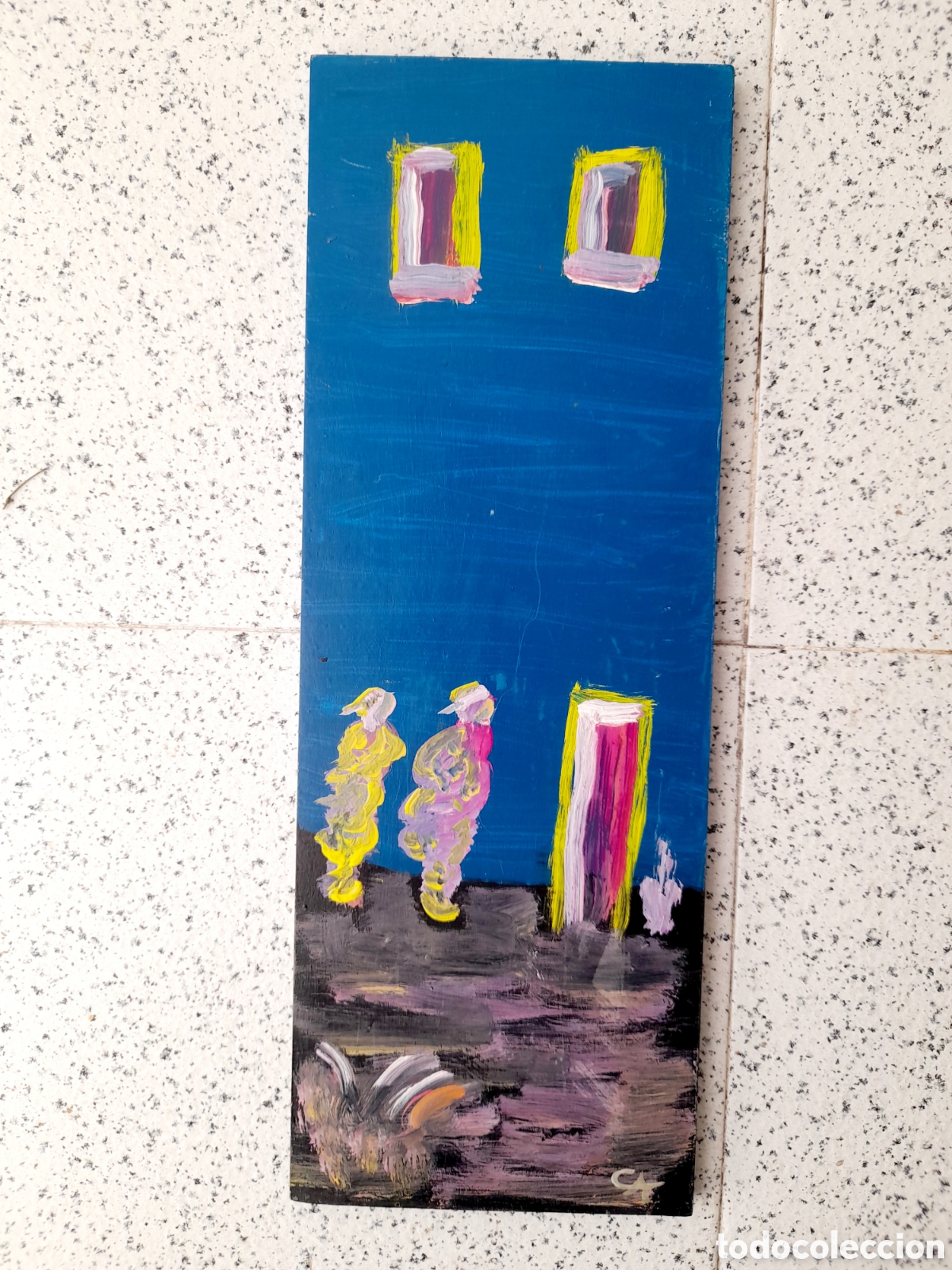 Arte: &Oacute;leo s/ tabla &rdquo;Ya en casa&rdquo; (2013) - Carmen Andr&eacute;s Melero - Canet de Mar