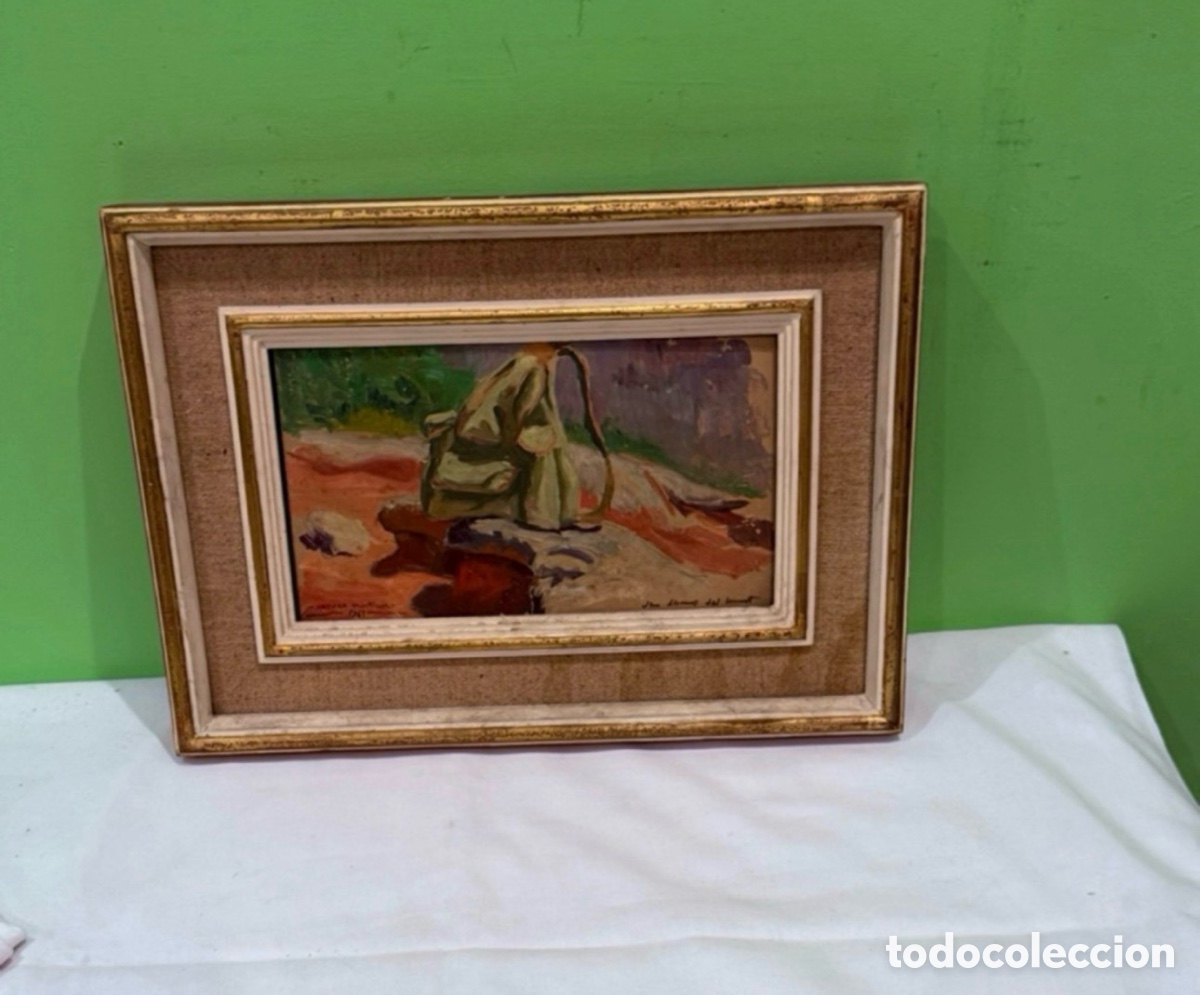 Arte: Arturo Mart&iacute;nez Cabezas (1899) paisaje San Lloren&ccedil; del Munt &oacute;leo sobre tablex fermado
