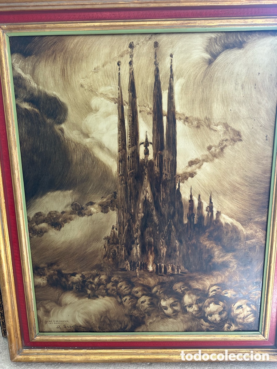 Arte: Cuadro Sagrada Familia 1929 Daniel Sabater Arte pa&iacute;ses catalanes &oacute;leo lienzo