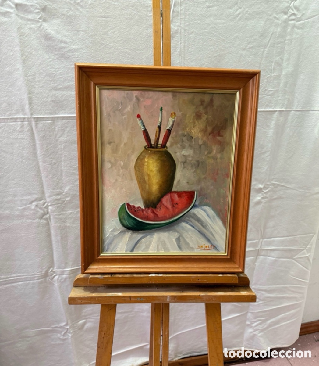 Arte: Brunet Castell&agrave;. Mu&ntilde;eca de trapo. &Oacute;leo sobre lienzo firmado. Espa&ntilde;a siglo XX. 65 x 54 cm