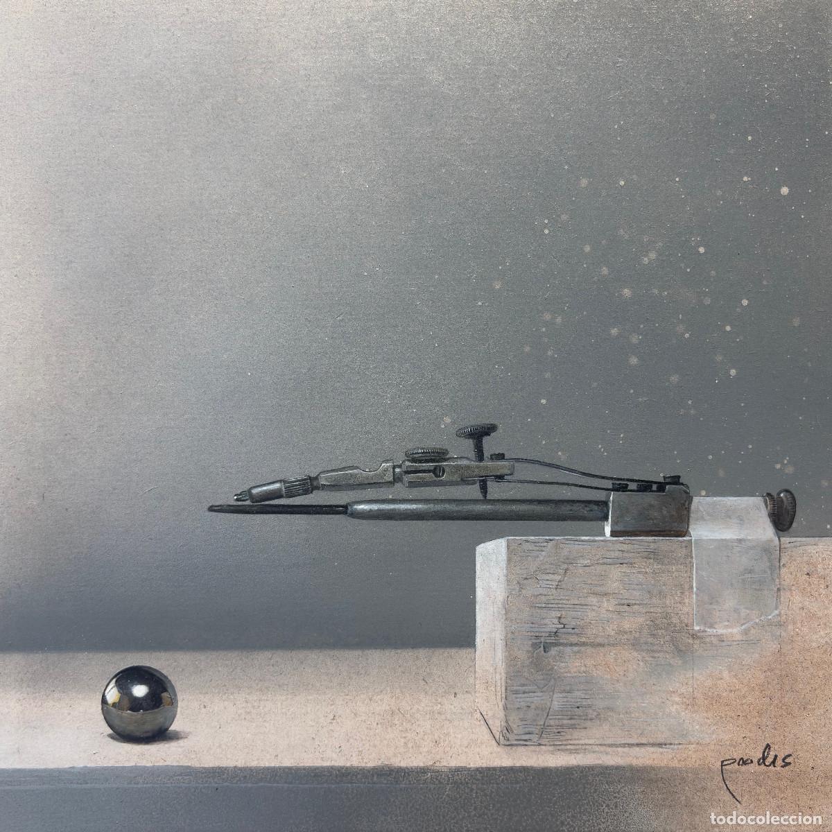 Arte: pintura al &oacute;leo, bodeg&oacute;n comp&aacute;s (30x30 cm.)