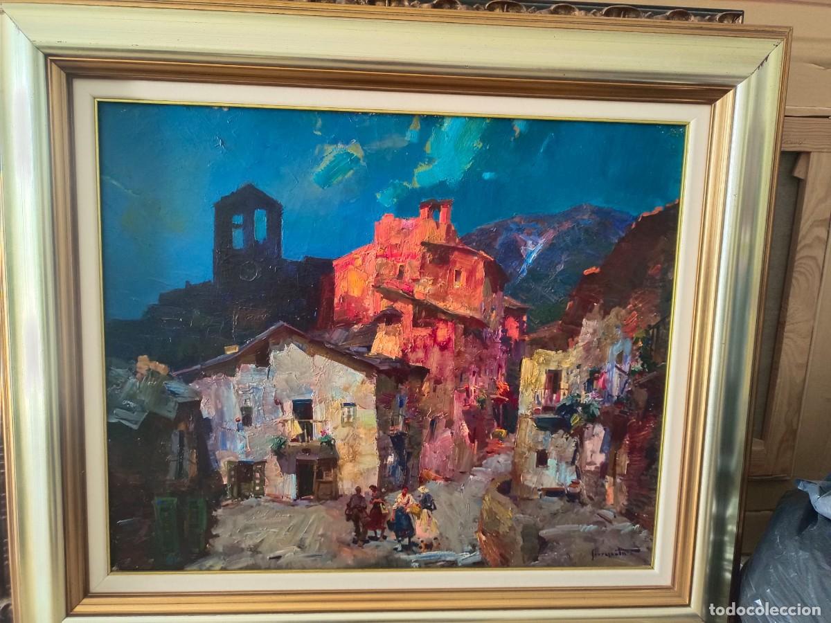 Arte: Gran &Oacute;leo J. SERRASANTA - Paisaje Urbano Atardecer - 102x87 cm - Obra Monumental
