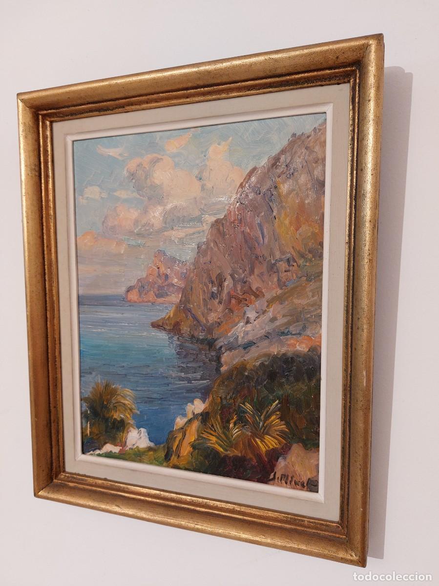 Arte: Magn&iacute;fico Oleo enmarcado del gran artista Josep Miret Aleu. S XX Pintura Espa&ntilde;ola
