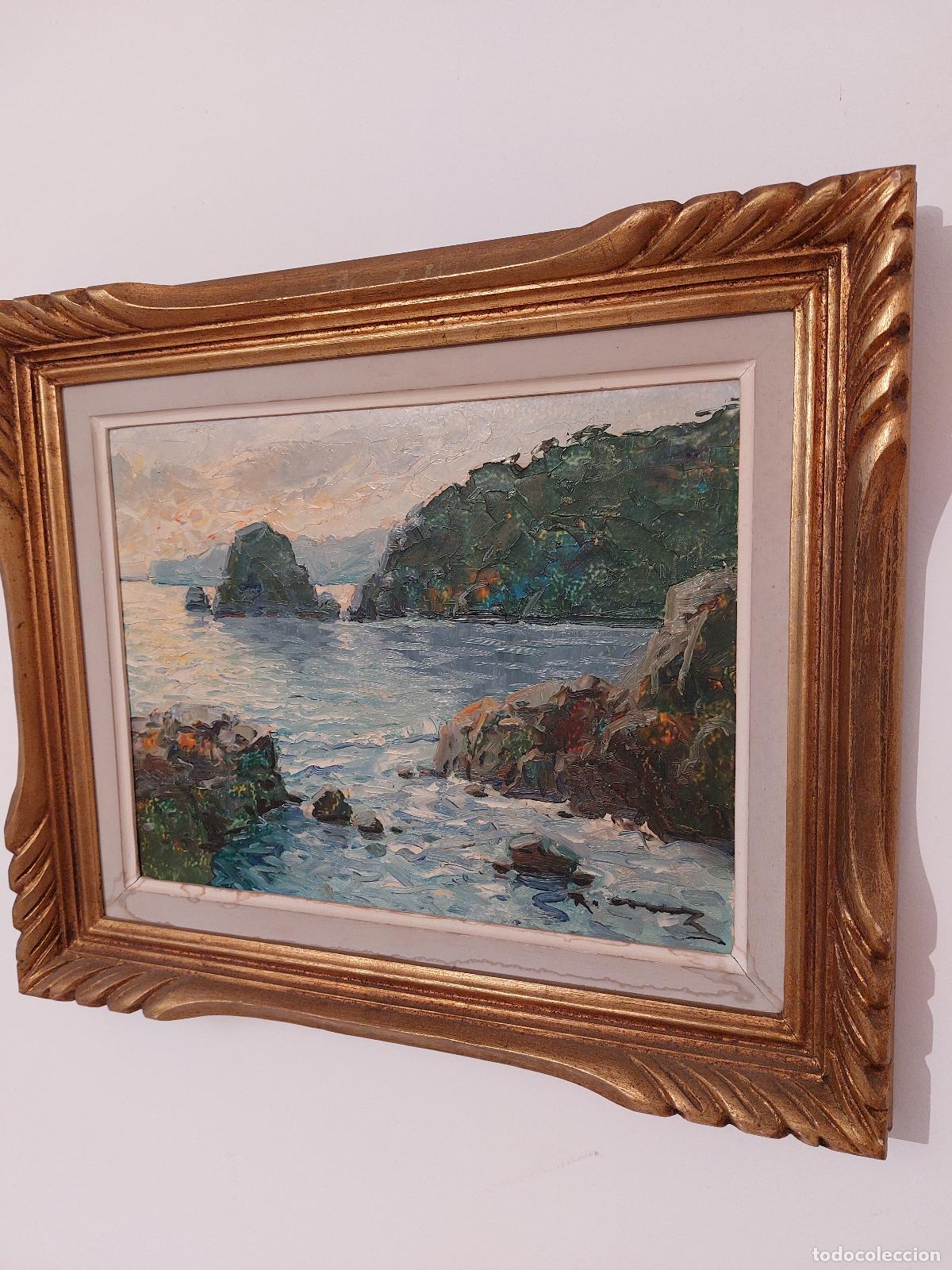 Arte: PRECIOSO OLEO IMPRESIONISTA PAISAJE COSTA MALLORQUINA SXX