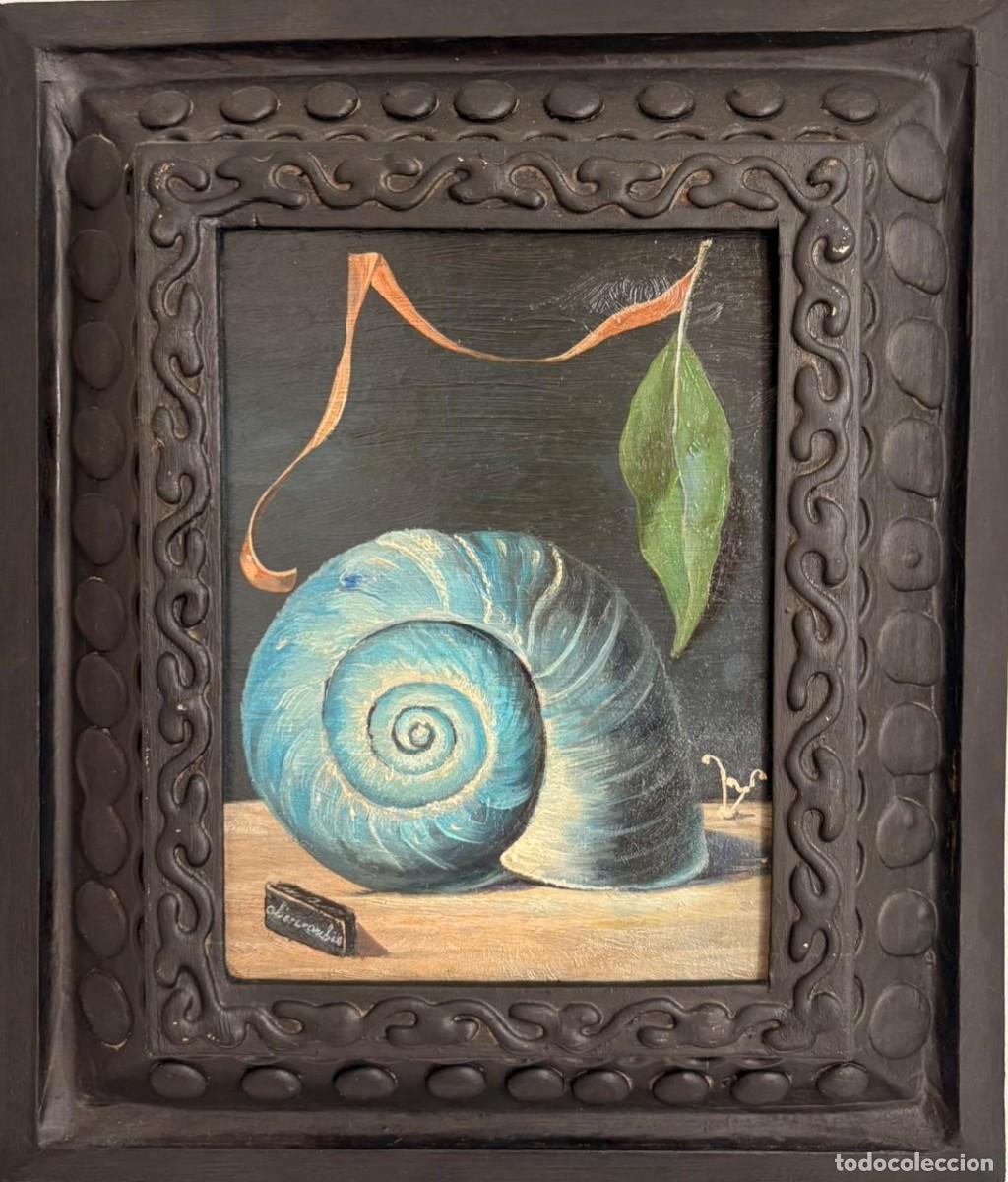 Arte: Pintura de Gertrude Abercrombie - Firmada - Marco Negro - 15.7&rdquo; x 13.4&rdquo;