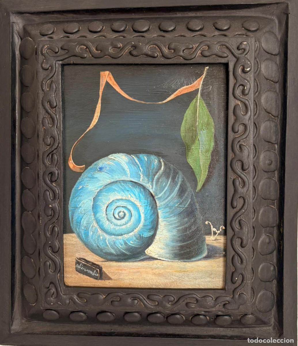 Arte: Pintura de Gertrude Abercrombie - Firmada - Marco Negro - 15.7&rdquo; x 13.4&rdquo;