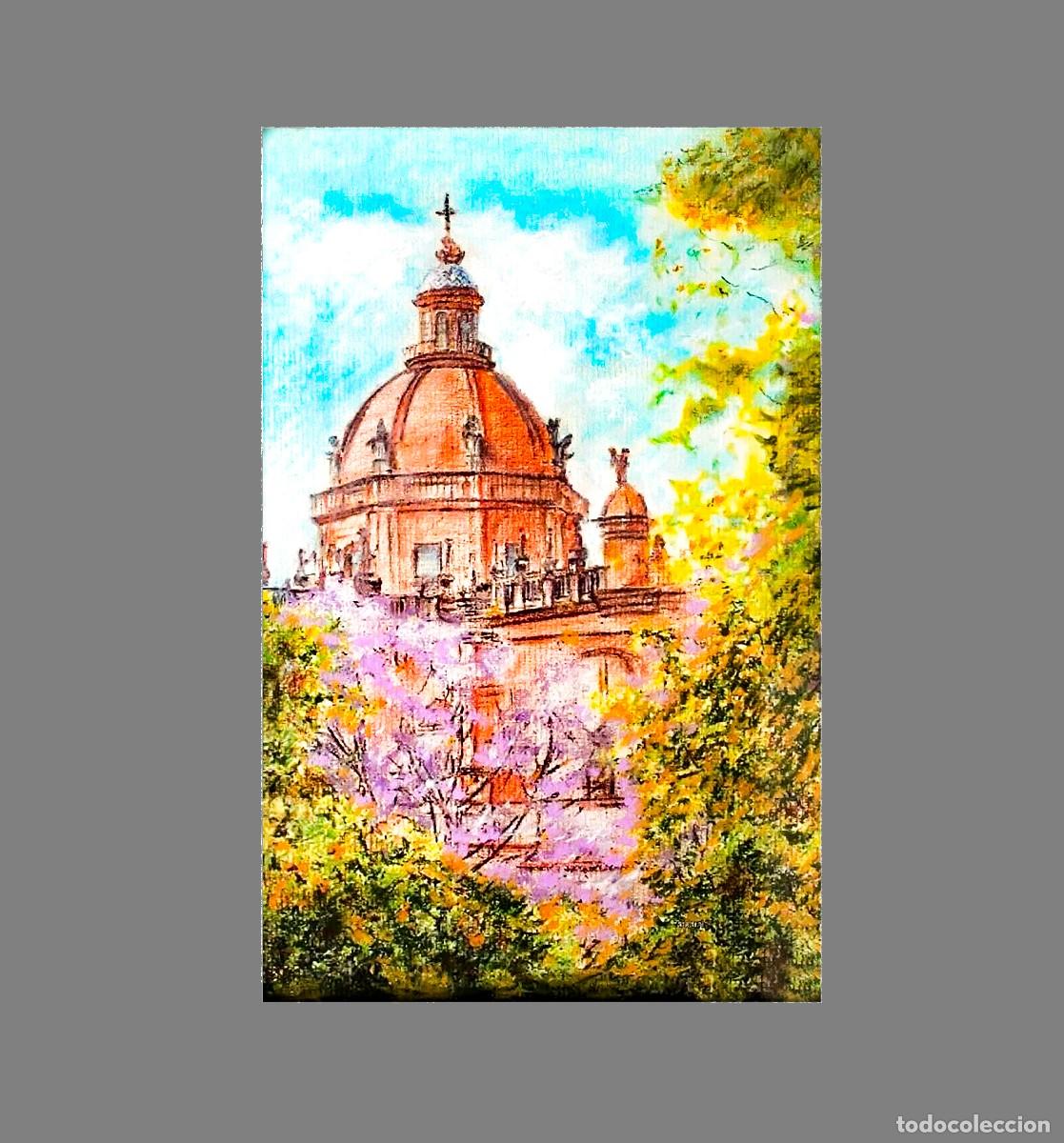 Art: Cuadro original al pastel.. Catedral de Jerez. Dibujo. Pintura Jerez. Cuadro Jerez.