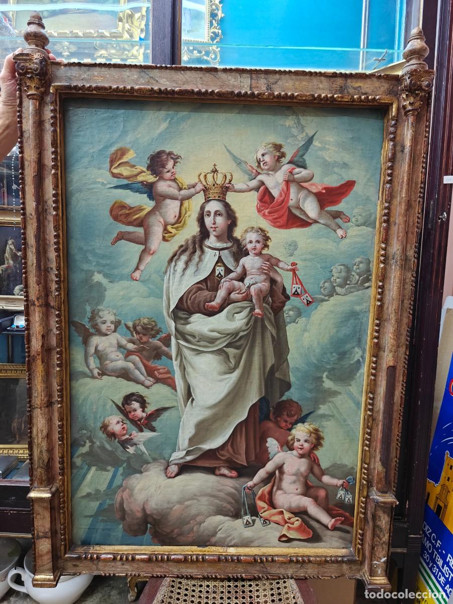 Kunst: &rdquo;Gran &Oacute;leo Virgen del Carmen Coronada&rdquo; - Escuela Espa&ntilde;ola Siglo XVIII