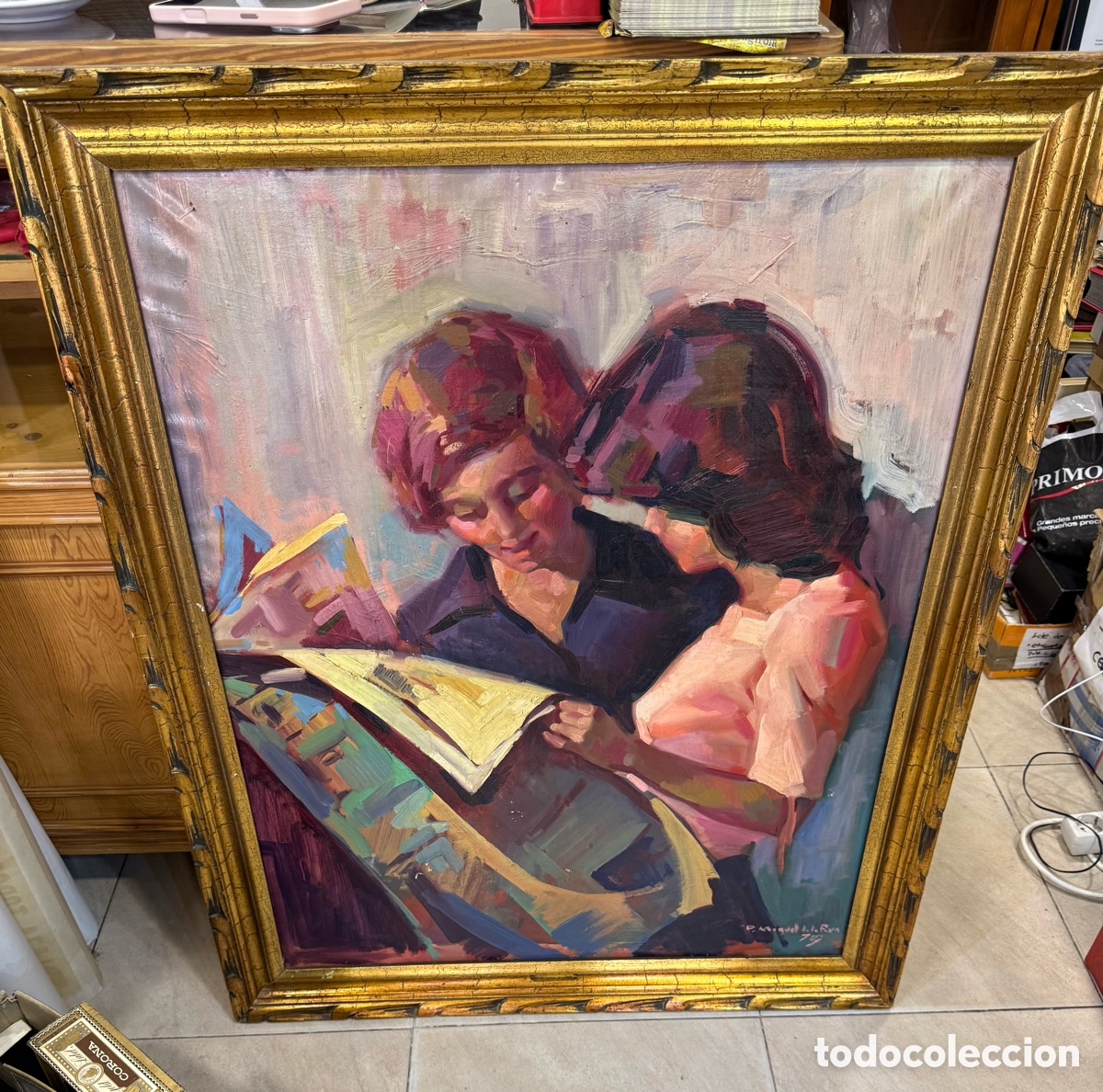 Arte: Precioso &oacute;leo sobre lienzo, firmado, gran tama&ntilde;o, Miguel de la rua