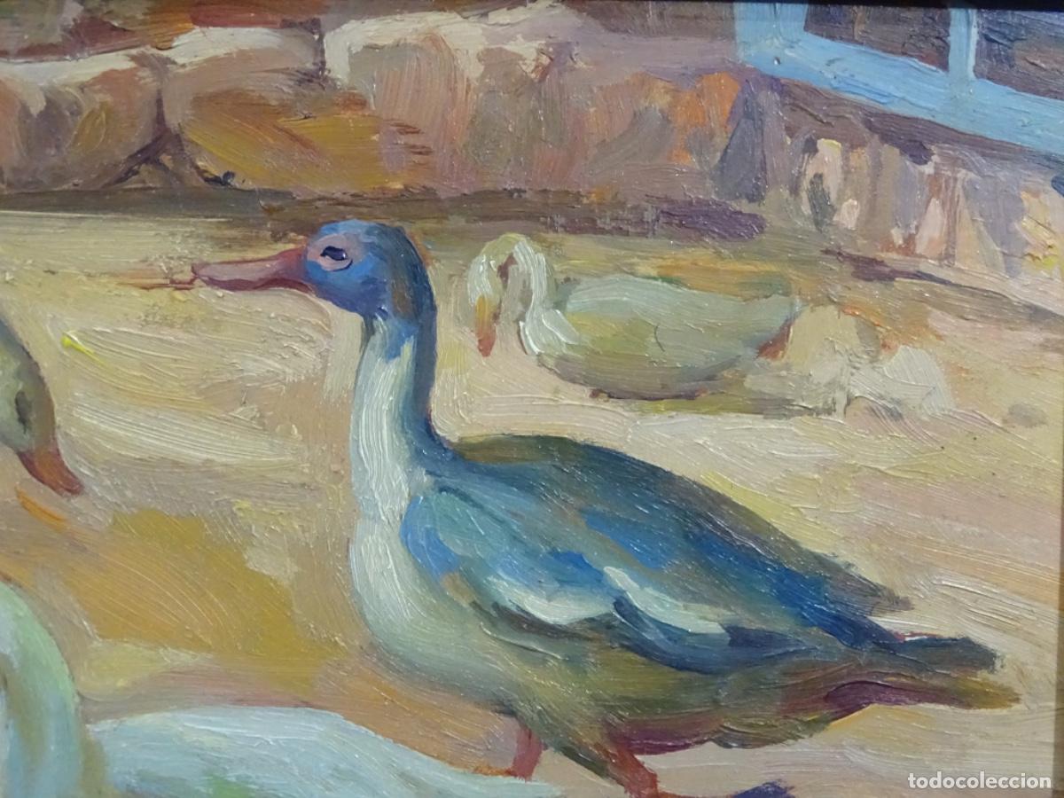 Arte: &Oacute;LEO SOBRE TABLEX CAMEN OSES. GANSOS. - Foto 4