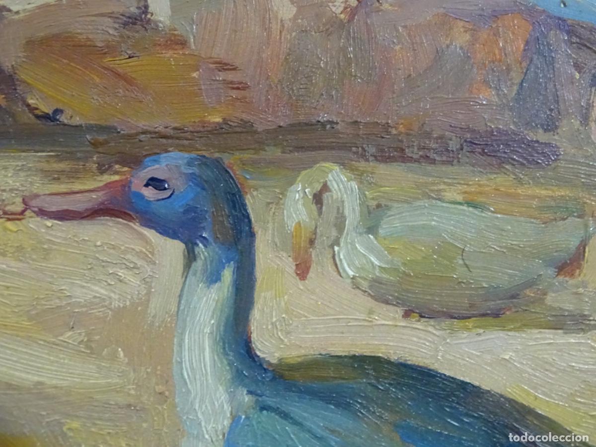 Arte: &Oacute;LEO SOBRE TABLEX CAMEN OSES. GANSOS. - Foto 7