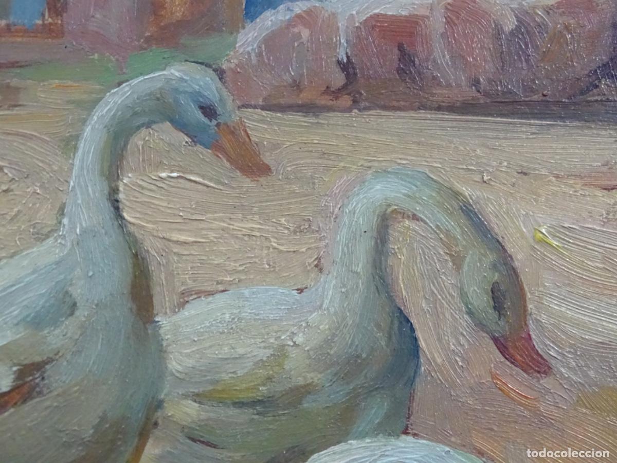 Arte: &Oacute;LEO SOBRE TABLEX CAMEN OSES. GANSOS. - Foto 8