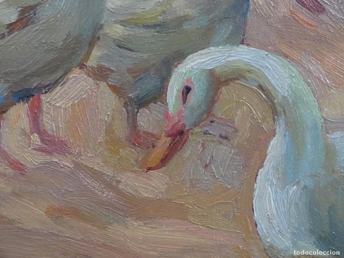 Arte: &Oacute;LEO SOBRE TABLEX CAMEN OSES. GANSOS. - Foto 9