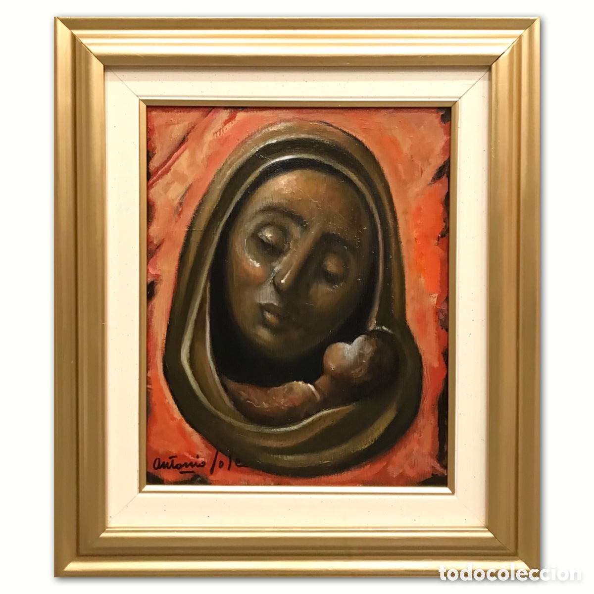 Arte: &rdquo;Madonna con Bambino&rdquo; Antonio Sole (Nola 1933-2020)