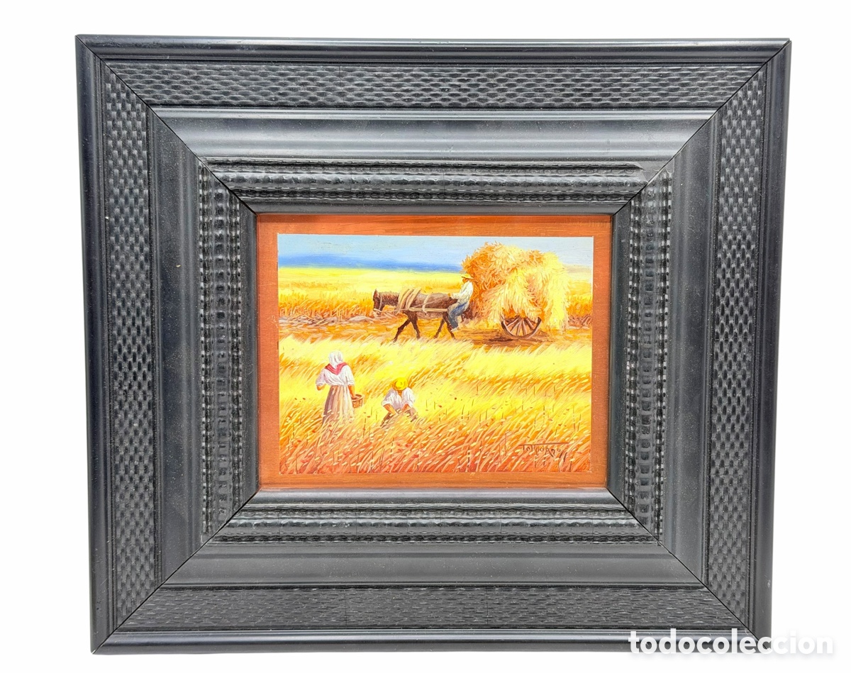 Arte: Pintura &Oacute;leo sobre Cobre. Paisaje Costumbrista