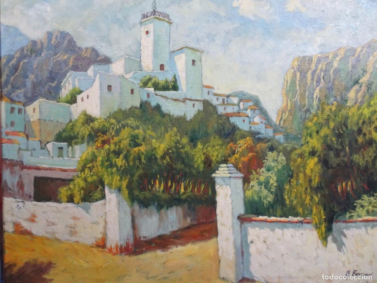 Arte: &Oacute;LEO SOBRE TELA FIRMADO A. FERRER. PUEBLO POR DETERMINAR.