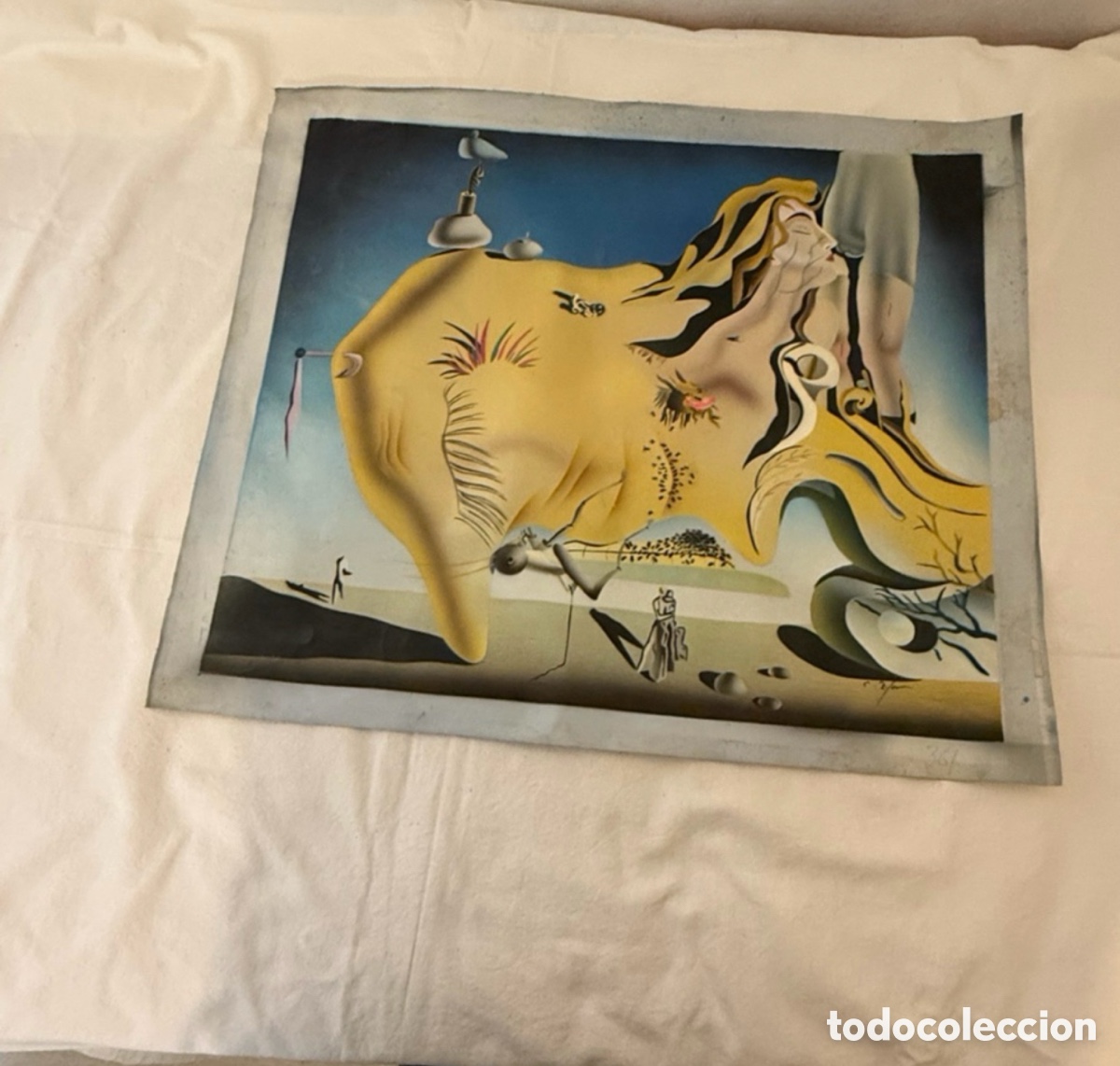 Arte: Pintura sobre lienzo decorativa El gran masturbador Salvador Dal&iacute; 1929 70x60 cm